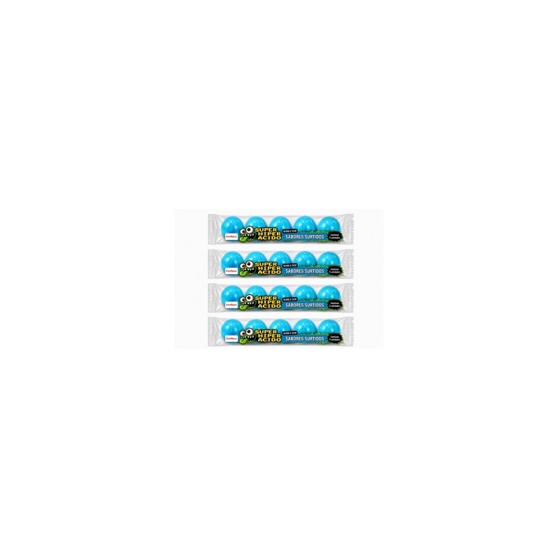 Chewing-gum acidulé framboise bleue Super Hiper Ácido (5 pièces)